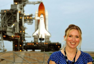 Sarah Cruddas at last Space Shuttle launch